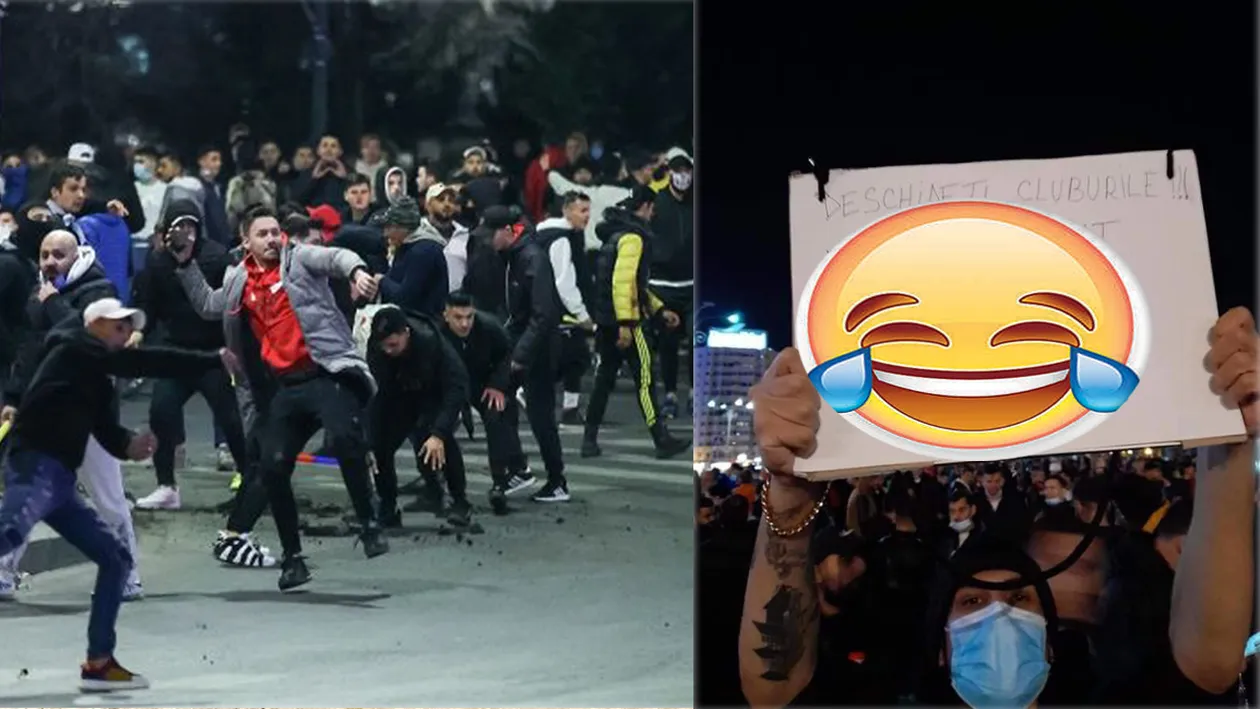 Mesajul fabulos scris de un protestatar din București pe o pancartă: “Deschideți cluburile”. Explicația pentru dorința sa face furori pe Internet