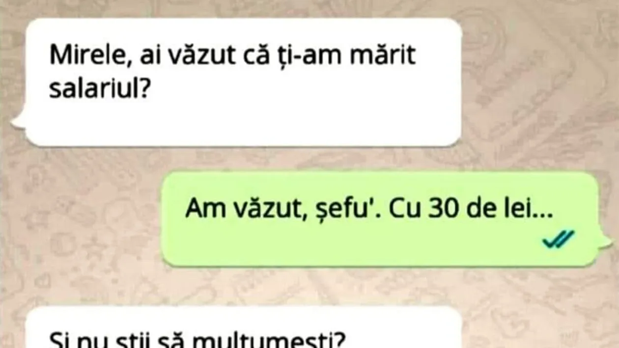 BANC | Mirel și mărirea de salariu de 30 de lei