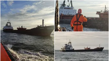 Explozie pe un vas aflat în portul Sulina. Echipajul a fost evacuat. Armata a trimis o navă militară