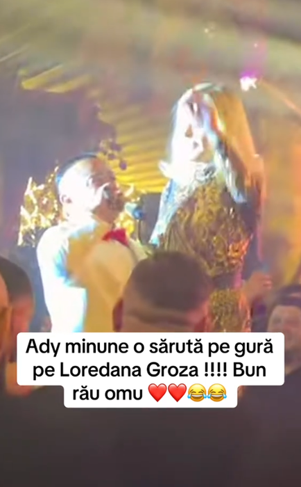 Momentul în care Adrian Minune o sărută pasional pe Loredana: ”Nevasta lui ce a zis?”