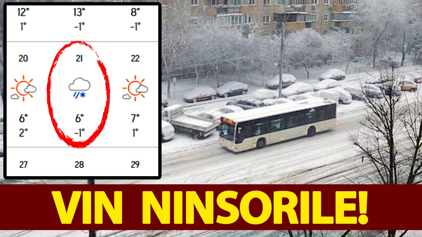 E oficial, vine iarna în România! Meteorologii anunță data exactă când va ninge prima dată în București. E mai devreme decât în alți ani