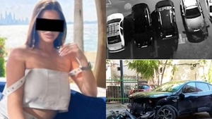 Imagini video cu minora de 17 ani care face praf 6 mașini parcate. Polițiștii o urmăreau de zor, martorii o filmau