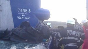 Accident deosebit de grav la Iaşi! Opt morţi şi trei răniţi după ce maşina în care se aflau a fost lovită de un tren! Imagini soc