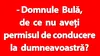 BANC | „Domnule Bulă, de ce nu aveți permisul de conducere la dumneavoastră?”