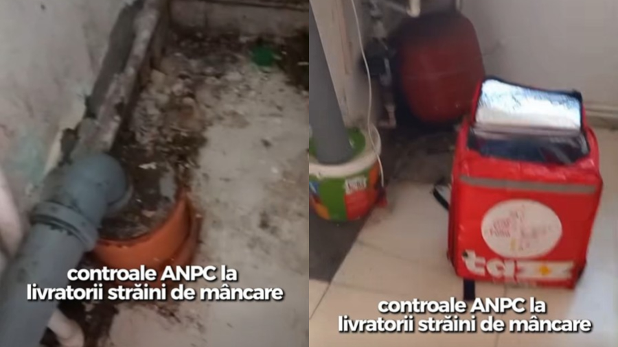 Gândaci și mizerie în gențile livratorilor de mâncare. Descoperirea revoltătoare făcută de inspectorii ANPC