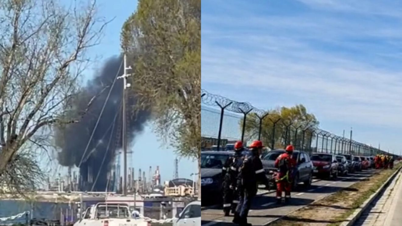 NEWS ALERT! Arde rafinăria Petromidia! S-a activat Planul Roşu la Năvodari