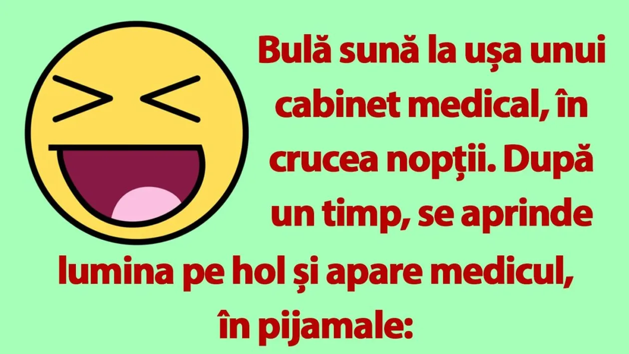 BANC | Bulă sună la ușa unui cabinet medical, în crucea nopții