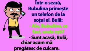 BANC | "Sunt acasă, Bulă, mă pregătesc de culcare"