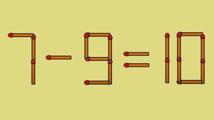 Test IQ | Pentru a corecta 7 - 9 = 10, mutați un singur chibrit