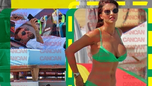 Mutu și-a băgat soția la înaintare! Masculilor le-a stat ”ceasul” chiar în buza mării: și-a făcut apariția Sandra, într-un minuscul costum de baie!