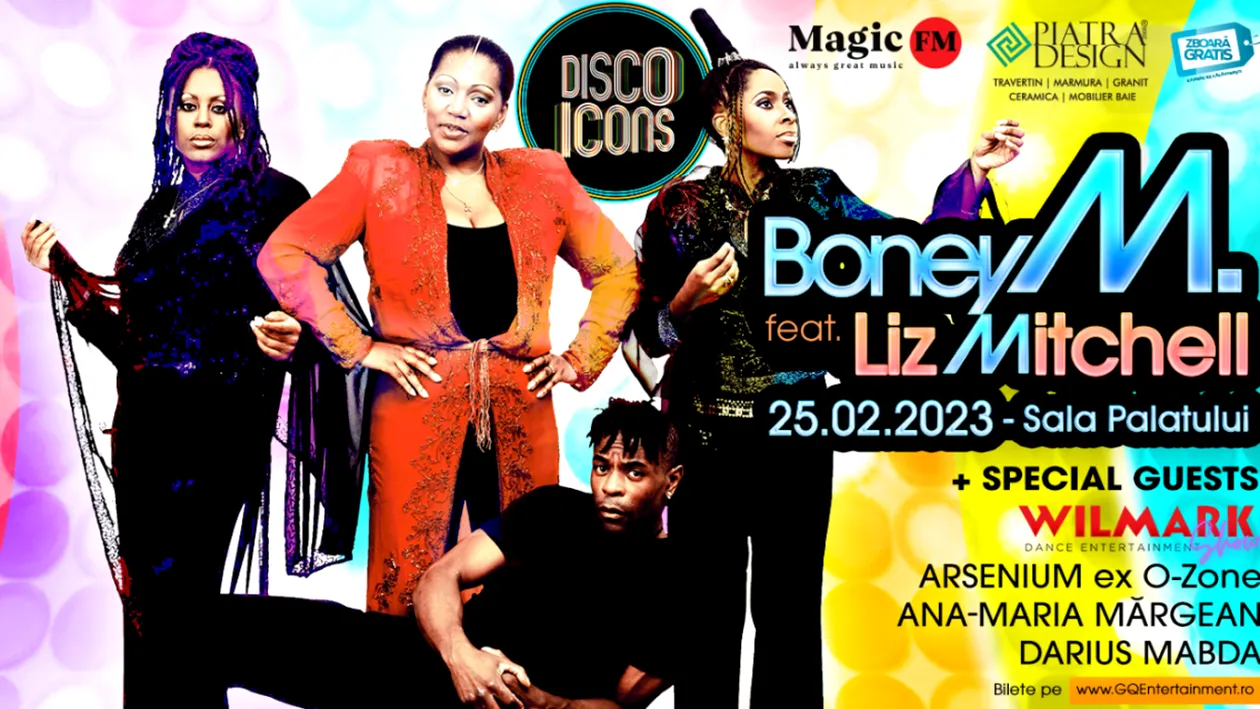 Wilmark Entertainment Show și Arsenium (ex-Ozone) sunt invitați speciali ai concertului Boney M