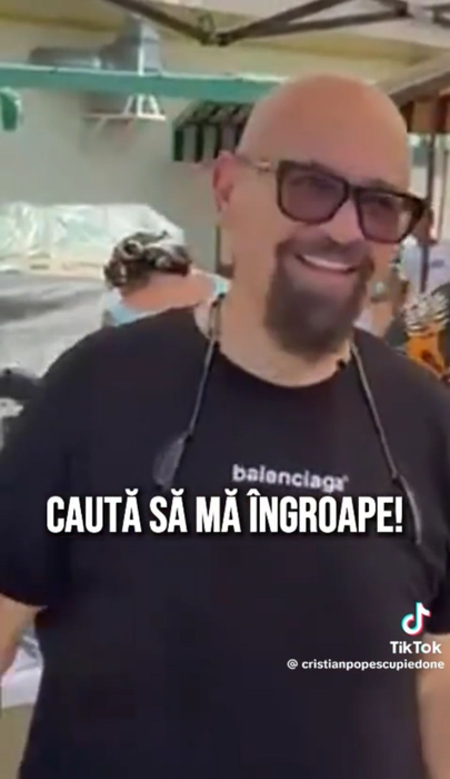 Prima apariție a lui Piedone, după ce a fost dată afară de la ANPC. Sursa foto: TikTok