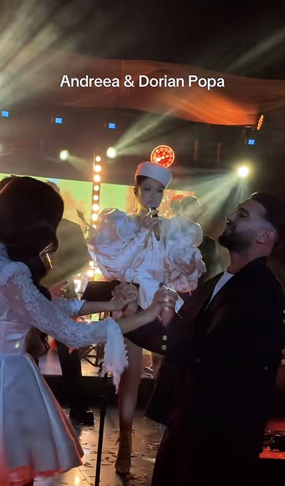 Ținuta bizară aleasă de Dorian Popa la petrecerea de nuntă. Nici soția nu a avut o rochie obișnuită