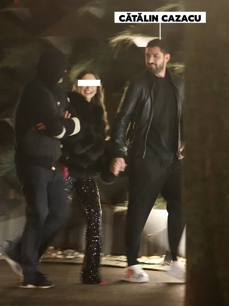 Cătălin Cazacu și blondina au plecat ținându-se de mână