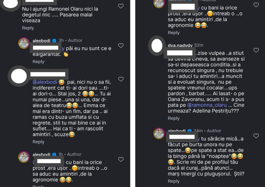 Alex Bodi continuă scandalul aprins cu Ramona Olaru