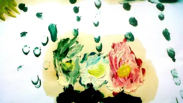 Nici nu stie sa scrie bine, dar face niste desene incredibile! Noua “micuta Picasso” adoarme cu pensula in mana