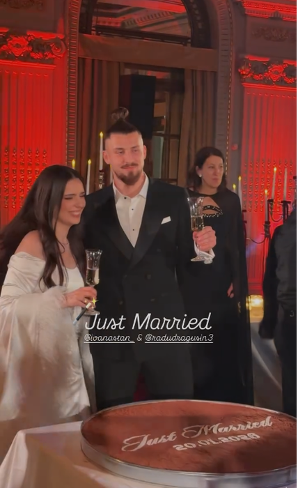 Tortul bizar pe care l-a avut Radu Drăgușin la nuntă. Imagini de la dansul mirilor