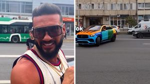 Dorian Popa, prins întorcând bolidul pe linia continuă, în Iași. Nici măcar număr de înmatriculare nu are!