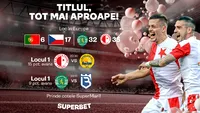 Slavia și Sporting continuă drumul spre titlu! Doar câteva runde până la confirmarea matematică