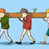 Test de inteligență | Care dintre cei 3 bărbați cară cea mai mare greutate? Atenție la detalii!