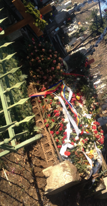 Coroanele de pe mormântul actriţei nu au fost cruţate de vreme