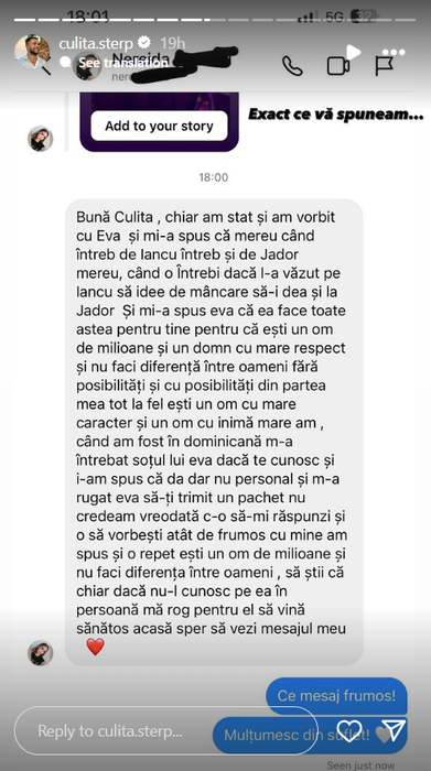 Postarea făcută de Culiță Sterp pe Instagram
