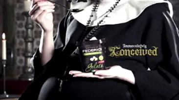 O calugarita insarcinata face reclama la inghetata