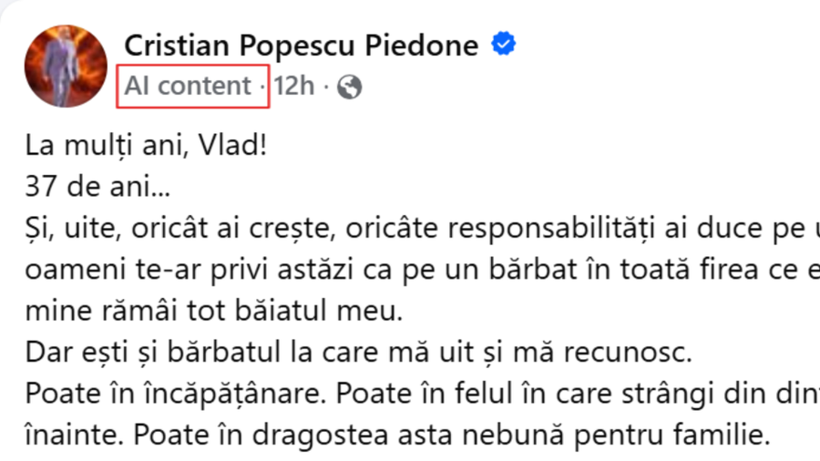 Mesajul lui Piedone de pe Facebook