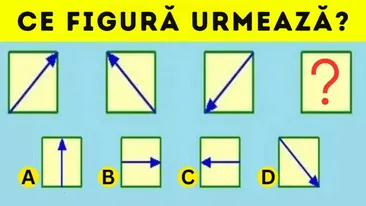 Test de inteligență | Crezi că îți dai seama ce figură completează seria, în doar 5 secunde?