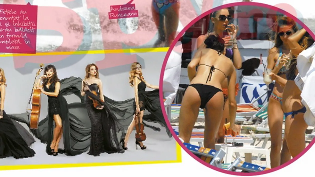 Sexy-cvartetul ”Amadeus”, dezbrăcat de inhibiţii. Au dat instrumentele pe costumele de baie!