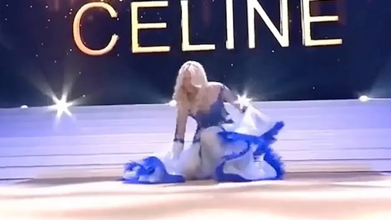 Ce jenant! Celine Van Ouytsel, Miss Belgia 2020, a căzut pe scenă și a rămas fără sutien. FOTO