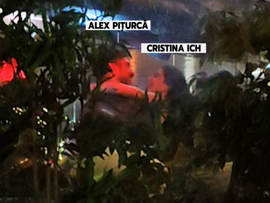 Cristina ICH și Alex Pițurcă s-au îmbrățișat și s-au sărutat pe ringul de dans (Foto: CANCAN.RO)