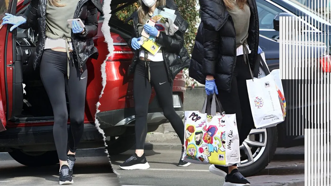 Apariție mulată și mascată la supermarket!  Fără fițe, cunoscuta prezentatoare s-a “înhămat” la sacoșe