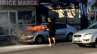 Un autoturism a luat foc din senin. Incidentul s-a produs în Ploiești