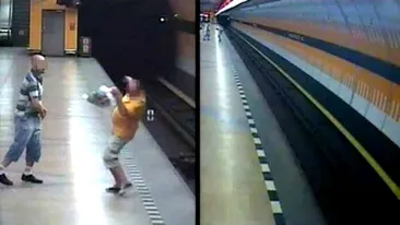 Un tânăr cu probleme psihice a împins un bărbat pe şine, la metrou. Victima s-a ridicat, dar la scurt timp a...