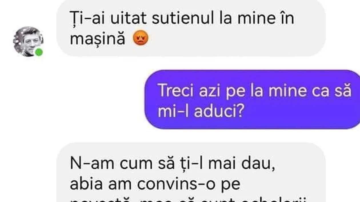 Bancul zilei: „Ți-ai uitat sutienul la mine în mașină!”