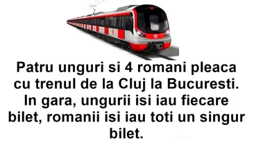 BANCUL ZILEI | 4 unguri și 4 români pleacă de la Cluj la București cu trenul