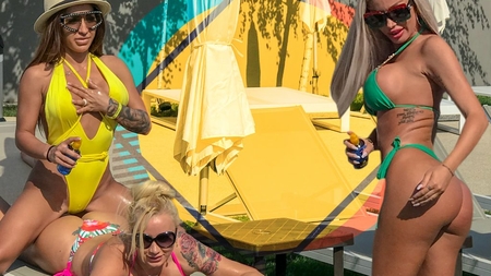 Brigada “silicoane” a făcut senzație la piscină!