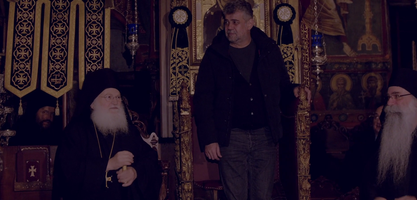 Marcel Ciolacu a plecat la muntele Athos, de ziua lui/ Sursa foto: Captură video orthodoxianewsagency.gr