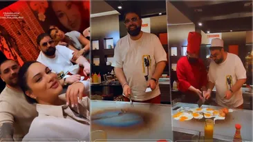 Florin Salam a făcut show într-un restaurant din București, după ce a devenit ajutor de bucătar: “Solo percuție”! Cum s-a descurcat când fiica sa i-a cerut o omletă | FOTO & VIDEO