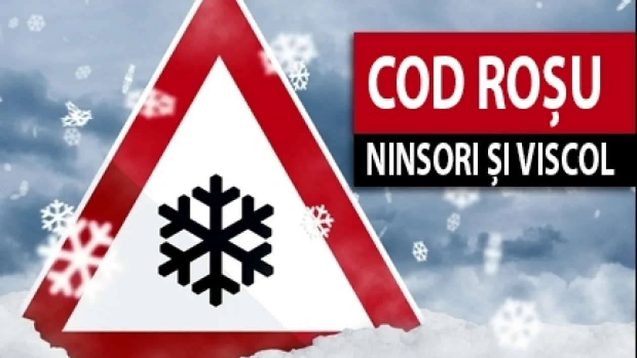 Avertizare MAE: Coduri roșu și portocaliu de ninsoare în perioada 24-25 ianuarie