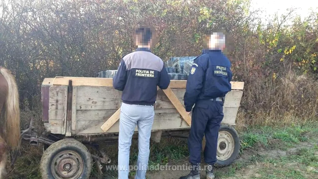 S-au tras focuri de armă la granița de nord! Doi români încercau să bage în țară marfă ilegală, cu căruța