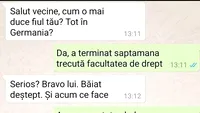 BANC | Vecine, cum o mai duce fiul tău? Tot în Germania?