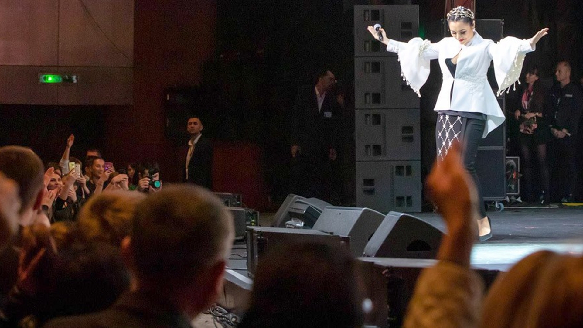 Andra Măruță a crezut că nu vede bine. Ce a pățit în timpul concertului susținut la Chișinău. Ce au făcut câțiva moldoveni din primele rânduri