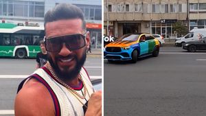 Dorian Popa, prins întorcând bolidul pe linia continuă, în Iași. Nici măcar număr de înmatriculare nu are!