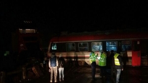 Un TIR a fost lovit de un tren în Satu Mare!