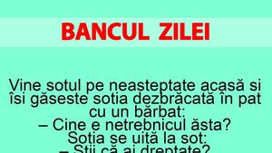 BANC | Vine soțul pe neașteptate acasă și-și găsește soția în pat cu un bărbat: "Cine e netrebnicul ăsta?"
