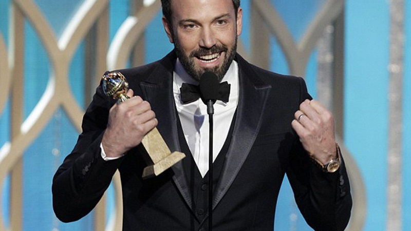 Ben Affleck şi-a dat pe spate nevasta cu discursul său de la Globurile de Aur: "Ea este motivul pentru care eu sunt aici"