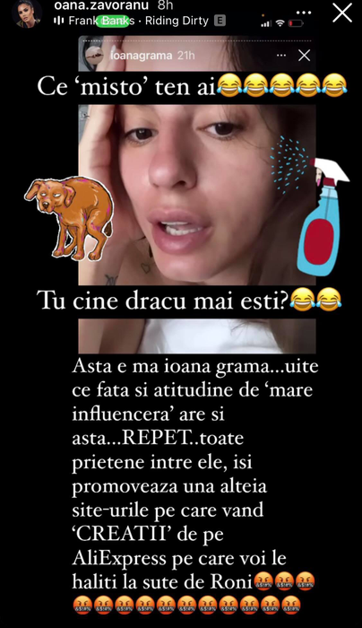 Influencerița Ioana Grama n-a scăpat din „ghearele” Oanei Zăvoranu „Altă poamă. Uite ce față și ce atitudine”