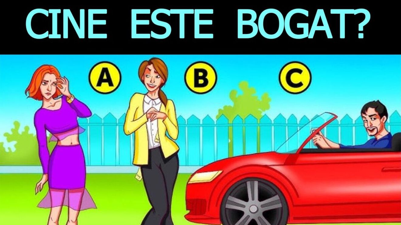 Test de inteligență | Care dintre aceste 3 persoane este bogată, de fapt?